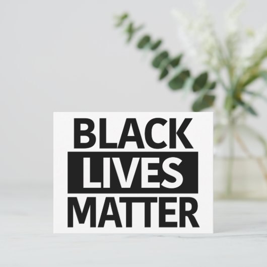 Black Lives Materie Postkarte oder Mini-Zeichen (Stehend Vorderseite)