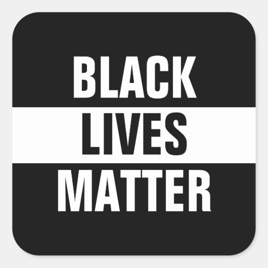 Black Lives Materie Quadratischer Aufkleber (Vorderseite)