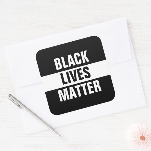 Black Lives Materie Quadratischer Aufkleber (Umschlag)