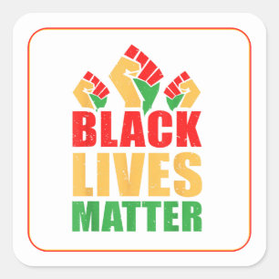 Black Lives Materie Quadratischer Aufkleber