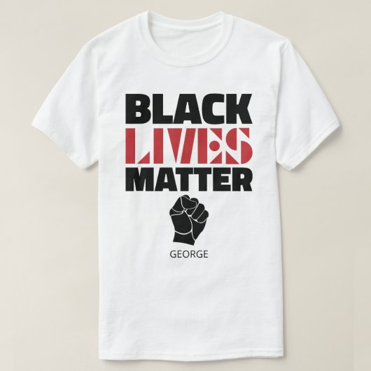 Black Lives Materie Raise Fire Name Personalisiert T-Shirt (Design vorne)