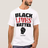 Black Lives Materie Raise Fire Name Personalisiert T-Shirt (Vorderseite)