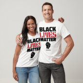 Black Lives Materie Raise Fire Name Personalisiert T-Shirt (Unisex)