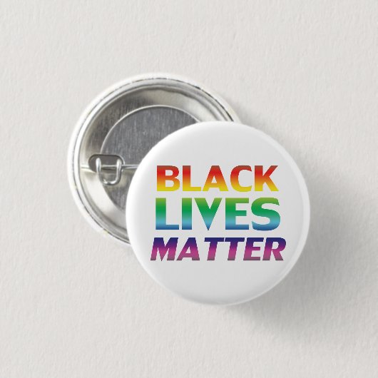Black Lives Materie Regenbogen Moderne Typografie  Button (Vorne & Hinten)