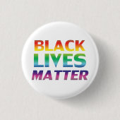Black Lives Materie Regenbogen Moderne Typografie  Button (Vorderseite)