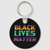Black Lives Materie Regenbogen Moderne Typografie  Schlüsselanhänger (Vorderseite)