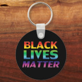 Black Lives Materie Regenbogen Moderne Typografie  Schlüsselanhänger (Vorderseite)