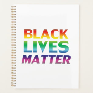 Black Lives Materie Regenbogenfarben Gay Pride lgb Planer