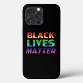 Black Lives Materie Regenbogentypografie schwarz Case-Mate iPhone Hülle