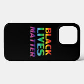 Black Lives Materie Regenbogentypografie schwarz Case-Mate iPhone Hülle (Rückseite (Horizontal))