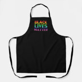 Black Lives Materie Regenbogentypografie schwarz Schürze (Vorderseite)