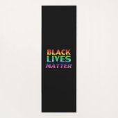 Black Lives Materie Regenbogentypografie schwarz Yogamatte (Rückseite)