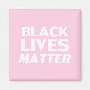 Black Lives Materie rosa moderne Typografie Magnet