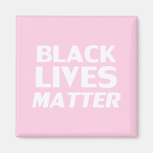 Black Lives Materie rosa moderne Typografie Magnet (Vorne)
