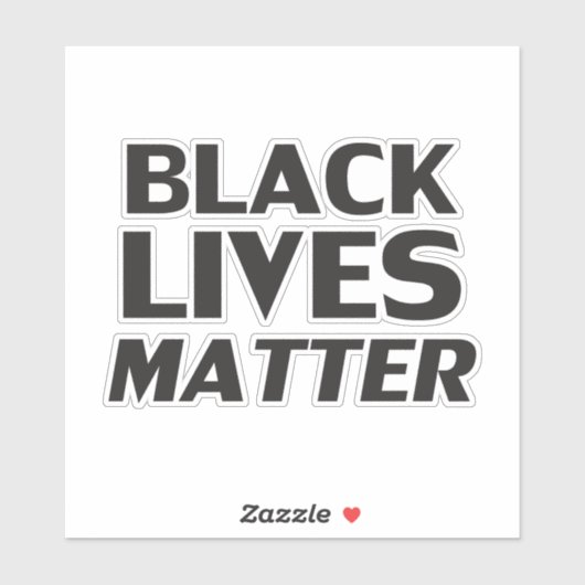 Black Lives Materie Schwarz moderne mutige Typogra Aufkleber (Blatt)