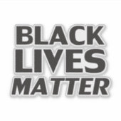 Black Lives Materie Schwarz moderne mutige Typogra Aufkleber (Vorderseite)