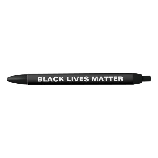 Black Lives Materie Schwarz-weiß minimalistisch el Kugelschreiber (Vorderseite)