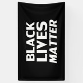Black Lives Materie Schwarz-weiß moderne Typografi Banner (Vertikal)