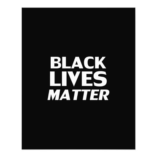 Black Lives Materie Schwarz-weiß moderne Typografi Fotodruck (Vorne)