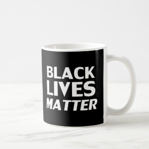 Black Lives Materie Schwarz-weiß moderne Typografi Kaffeetasse