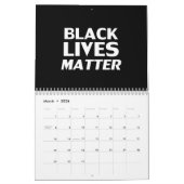 Black Lives Materie Schwarz-weiß moderne Typografi Kalender (Mär 2026)