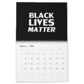 Black Lives Materie Schwarz-weiß moderne Typografi Kalender (Feb 2026)