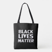Black Lives Materie Schwarz-weiß moderne Typografi Tasche (Rückseite)