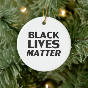 Black Lives Materie Schwarz & Weiß Weihnachten Keramik Ornament