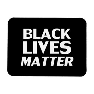 Black Lives Materie Schwarz-weiße Typografie moder Magnet