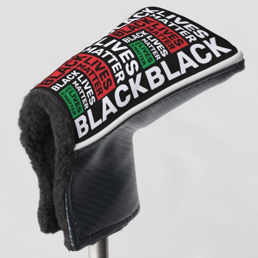 Black Lives Materie Simple Red Green Typografie Golf Headcover (3/4 Vorderseite)