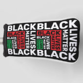 Black Lives Materie Simple Red Green Typografie Golf Headcover (Vorderseite)