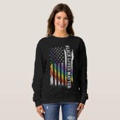 Black Lives Materie United Staaten Regenbogen mit  Sweatshirt (Vorne ganz)
