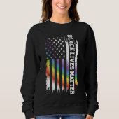 Black Lives Materie United Staaten Regenbogen mit  Sweatshirt (Vorderseite)