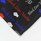 Black Lives Matt American Flag BLM Movement Fleecedecke (Ecke)