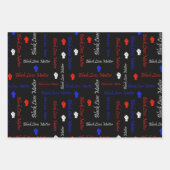 Black Lives Matt American Flag BLM Movement Geschenkpapier Set (Vorderseite)