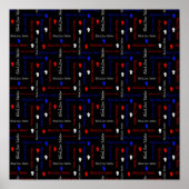 Black Lives Matt American Flag BLM Movement Poster (Vorne)