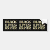 Black Lives Matt Black Gold moderne Typografie Autoaufkleber (Vorne)