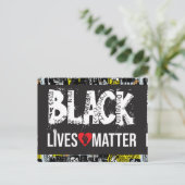 Black Lives Matt Blank Card Postkarte (Stehend Vorderseite)