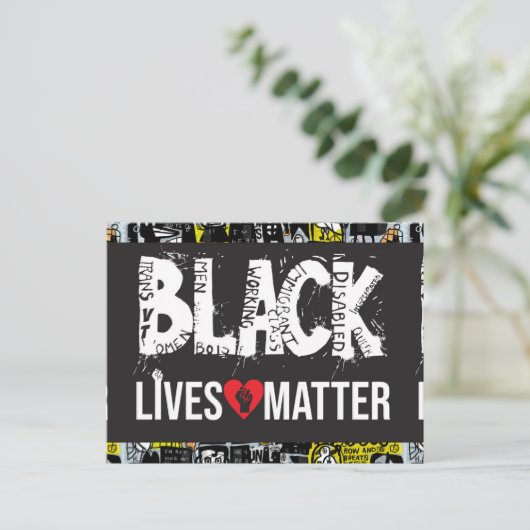 Black Lives Matt Blank Card Postkarte (Stehend Vorderseite)