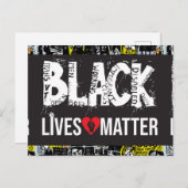 Black Lives Matt Blank Card Postkarte (Vorne/Hinten)