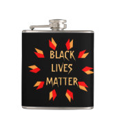 Black Lives Matt Flask Flachmann (Vorderseite)