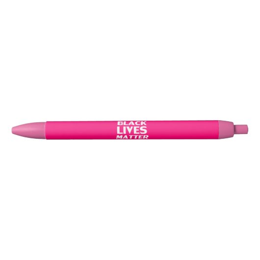 Black Lives Matt Hot Pink moderne Typografie Kugelschreiber (Vorderseite)