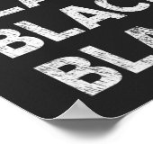 Black Lives Matt Repetierter Textblock Poster (Ecke)