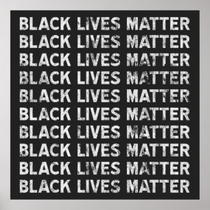 Black Lives Matt Repetierter Textblock Poster
