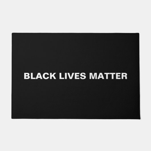 Black Lives Matt Schwarzweiß Text minimalistisch Fußmatte (Vorderseite)