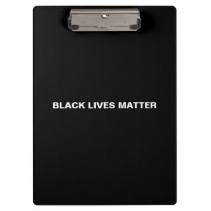 Black Lives Matt Schwarzweiß Text minimalistisch Klemmbrett
