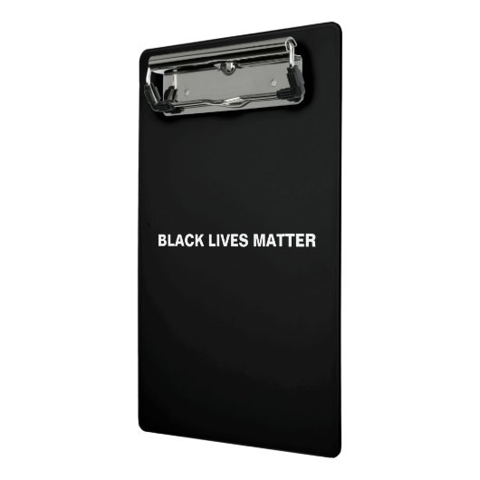 Black Lives Matt Schwarzweiß Text minimalistisch Mini Klemmbrett (Gewinkelt2)