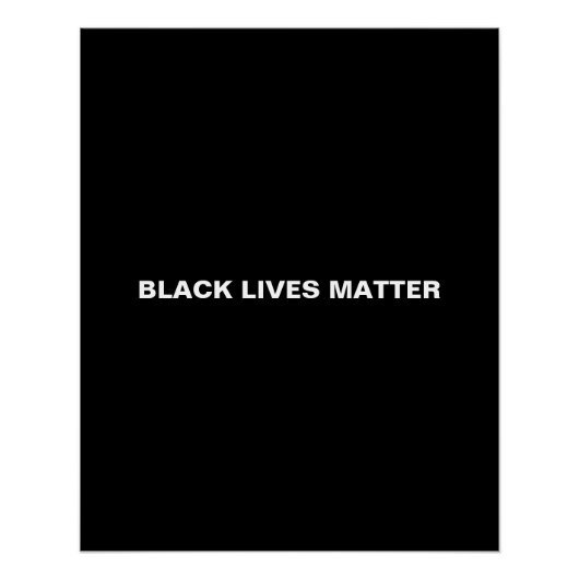 Black Lives Matt Schwarzweiß Text minimalistisch Poster (Vorderseite)