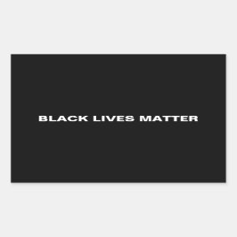 Black Lives Matt Schwarzweiß Text minimalistisch Rechteckiger Aufkleber