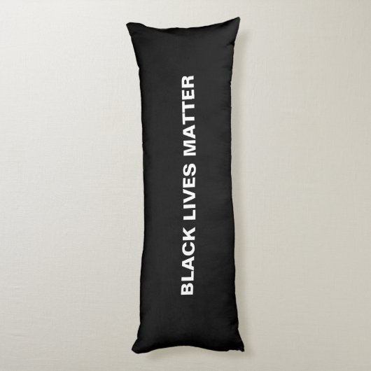 Black Lives Matt Schwarzweiß Text minimalistisch Seitenschläferkissen (Rückseite (Vertikal))